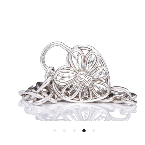 Tiffany Large Filigree 925 ❤️ Key Bracelet 7.5 - Picture 3 of 5